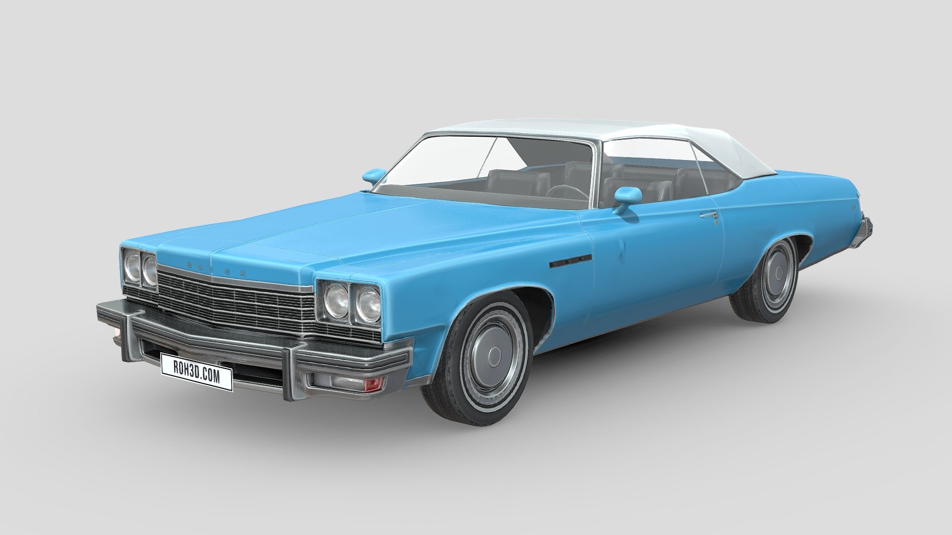 Low Poly Car Buick LeSabre 1975 Buy Royalty Free 3D model by ROH3D