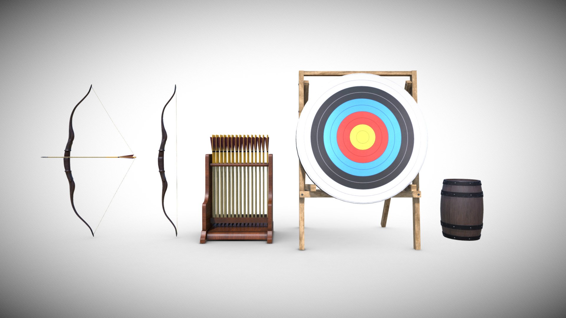 Archery Pack - 3D model by PTM Models (@PTM_Models) [cff9b57] - Sketchfab