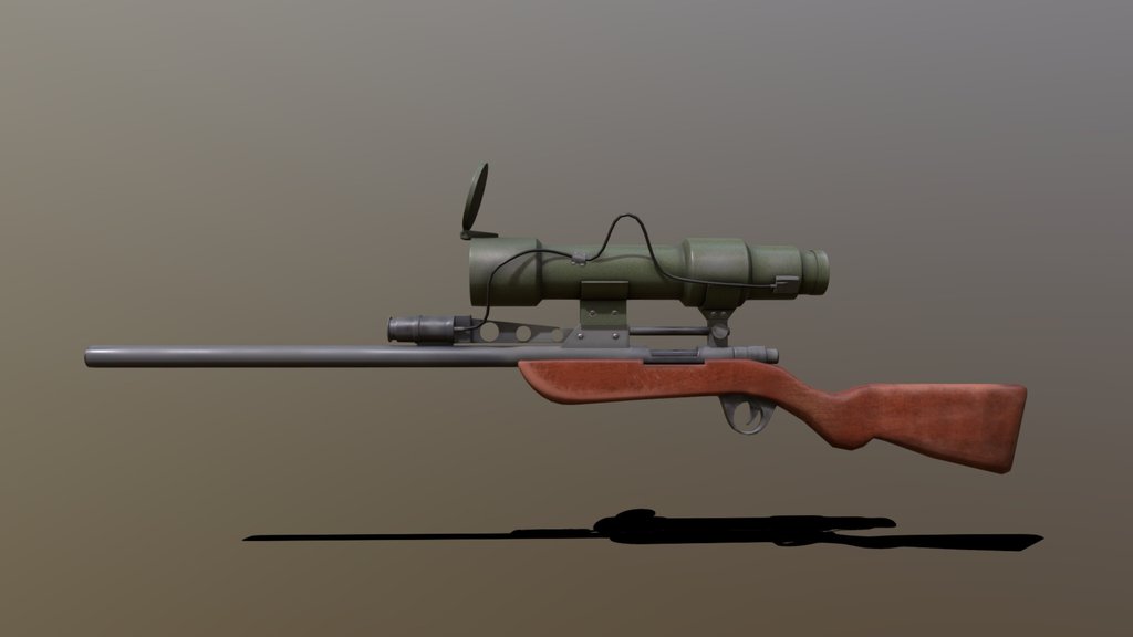 Low poly TF2 Sniper's Rifle