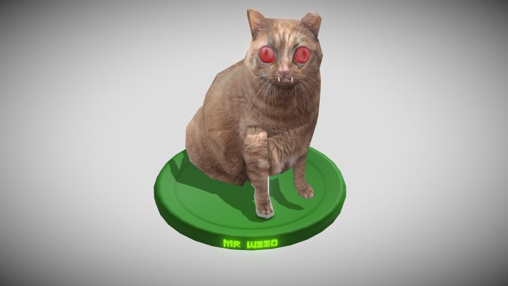 MR Weed - The Stoned Cat 3D Model