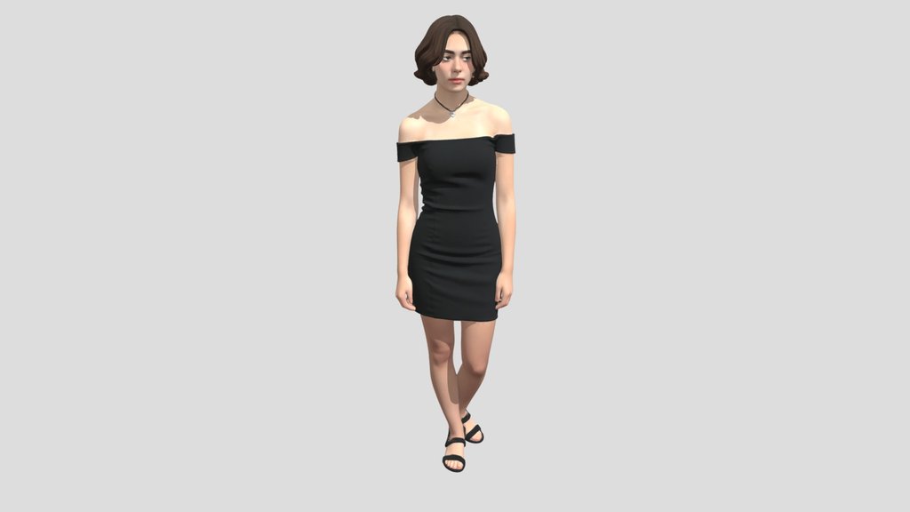 Noir Off-Shoulder Dress