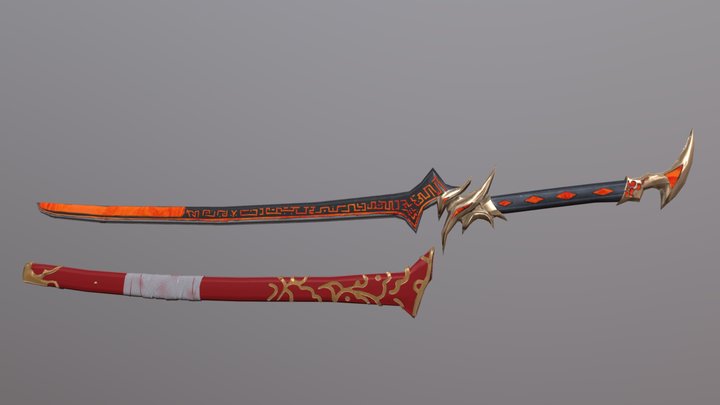 Slane's katana 2 3D Model