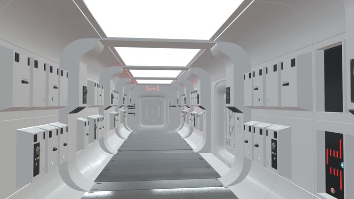 Star Wars CR90 Corvette_interior 3D Model