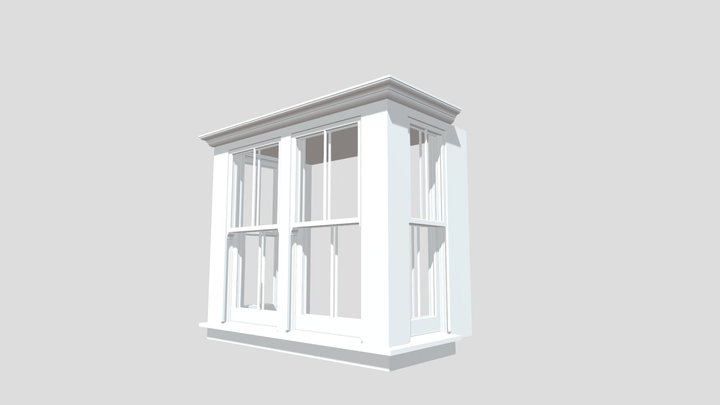 model bay window with bars 3D Model