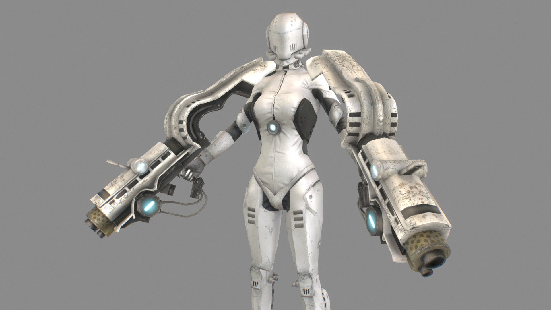 Mechgirl - 3D model by sebastianez [ciSfvwQ] - Sketchfab