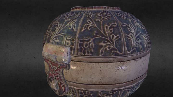 antique silver box 3D Model