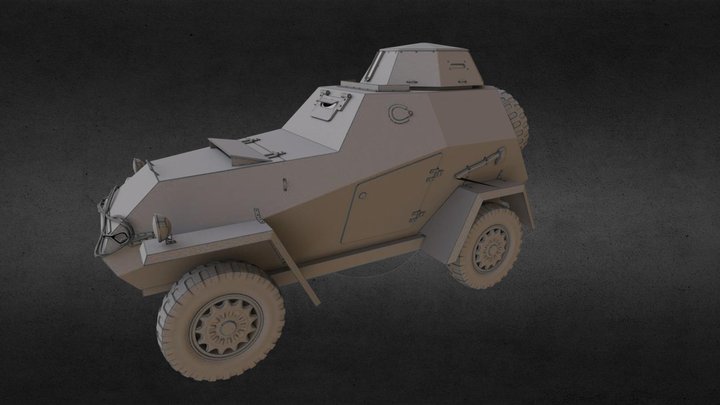 Soviet Armored Car WIP 3D Model