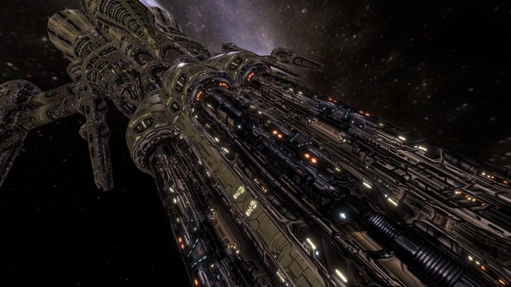 3DRT - Sci-Fi  Battleship - Ethev 3D Model