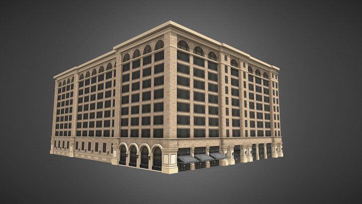Optimized modular building (realism) 3D Model
