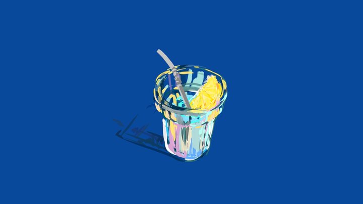 Watercolor in 3D | Gin-tonic 3D Model