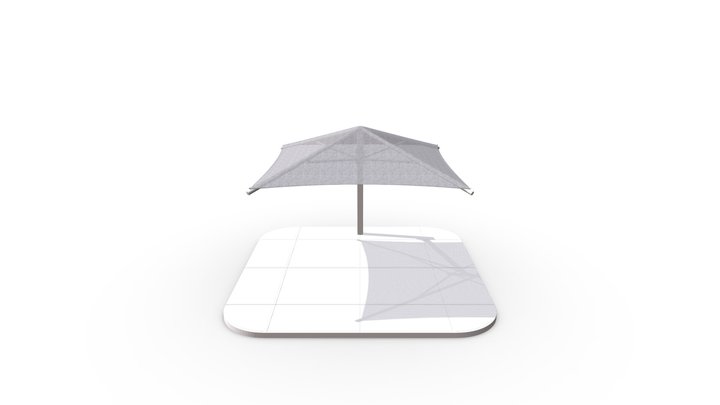 Square Cantilever Umbrella 12' 3D Model