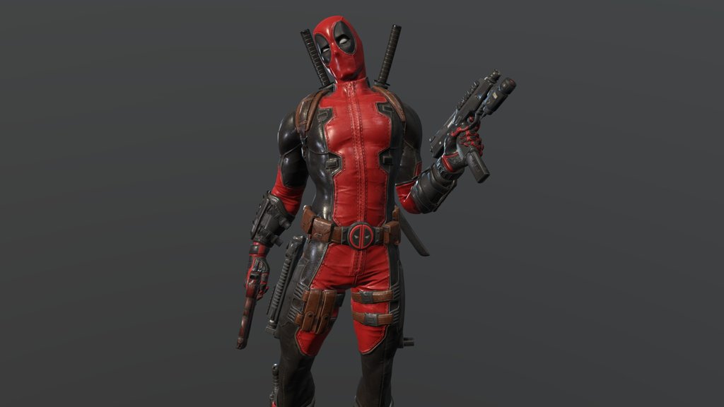 Deadpool - high 3D ploy ready for games