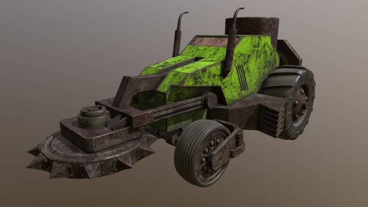 Vangers AtTractor model (Green Fostral) 3D Model