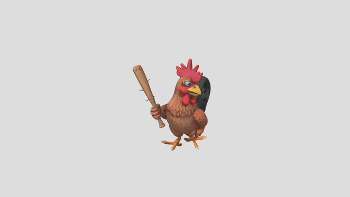 fight_rooster#0000_walk 3D Model