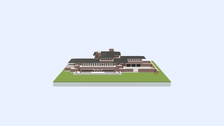 Robie House model | Modelowanie Komputerowe 3D Model