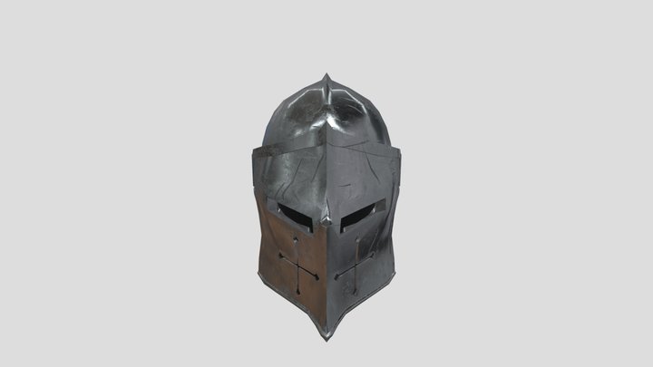 Visored barbuta helmet 3D Model
