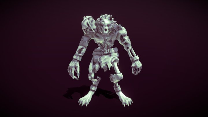 Zombie Werewolf 3D Model