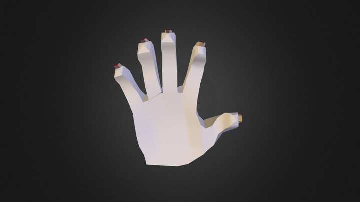 Mano de tigre blanco 3D Model