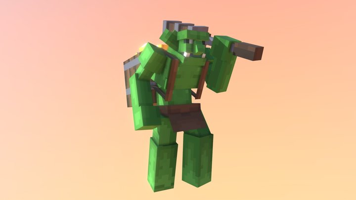 Minecraft Orc Character Model 3D Model