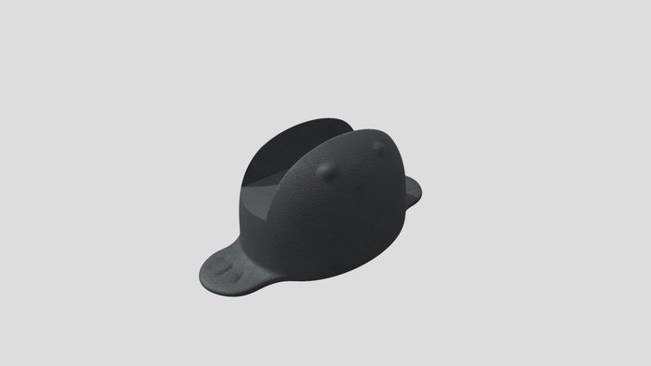 南部鉄器_なまずさんのスマホ･メモスタンド 3D Model