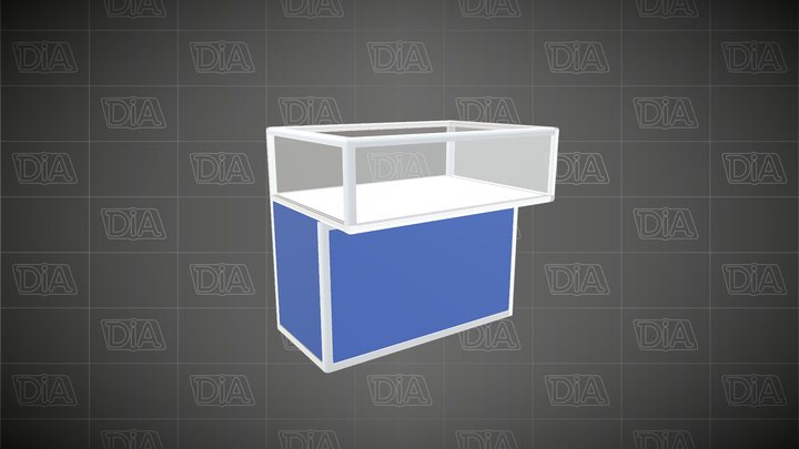 Торговый прилавок ПАРИЖ с поддоном 3D Model
