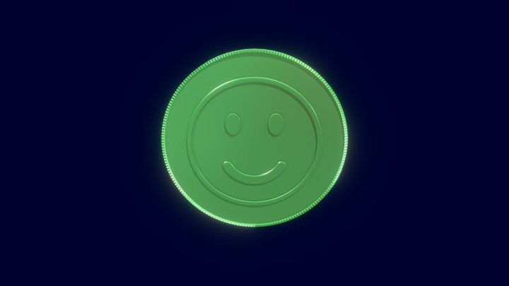 Happy-Sad Coin 3D Model
