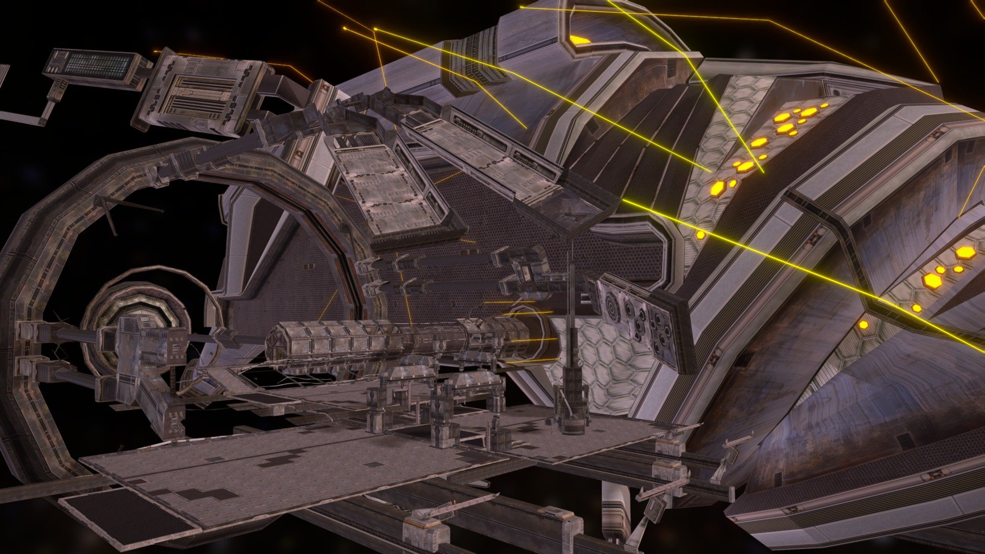 00 Exterior Docking Hangar — Sketchfab embed 3D viewer