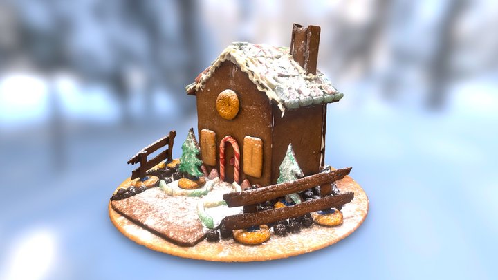 Homemade Gingerbread House Scan 3D Model
