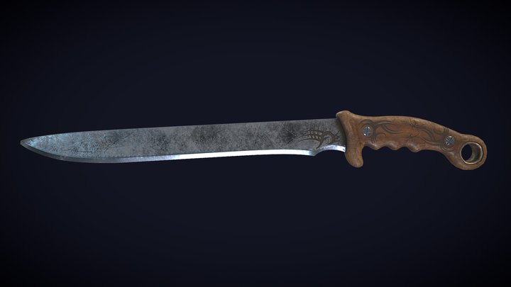 Machete Sword Knife_10 MB – Free 3D Model STL