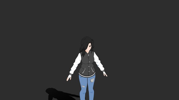 delinquent girl 3D Model