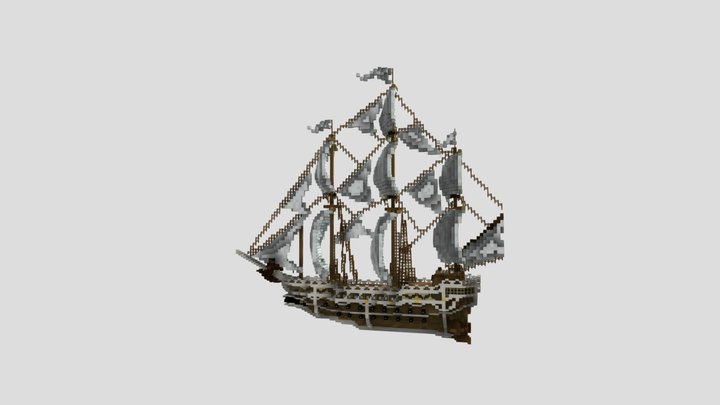 Minecraft Boat 3D Model