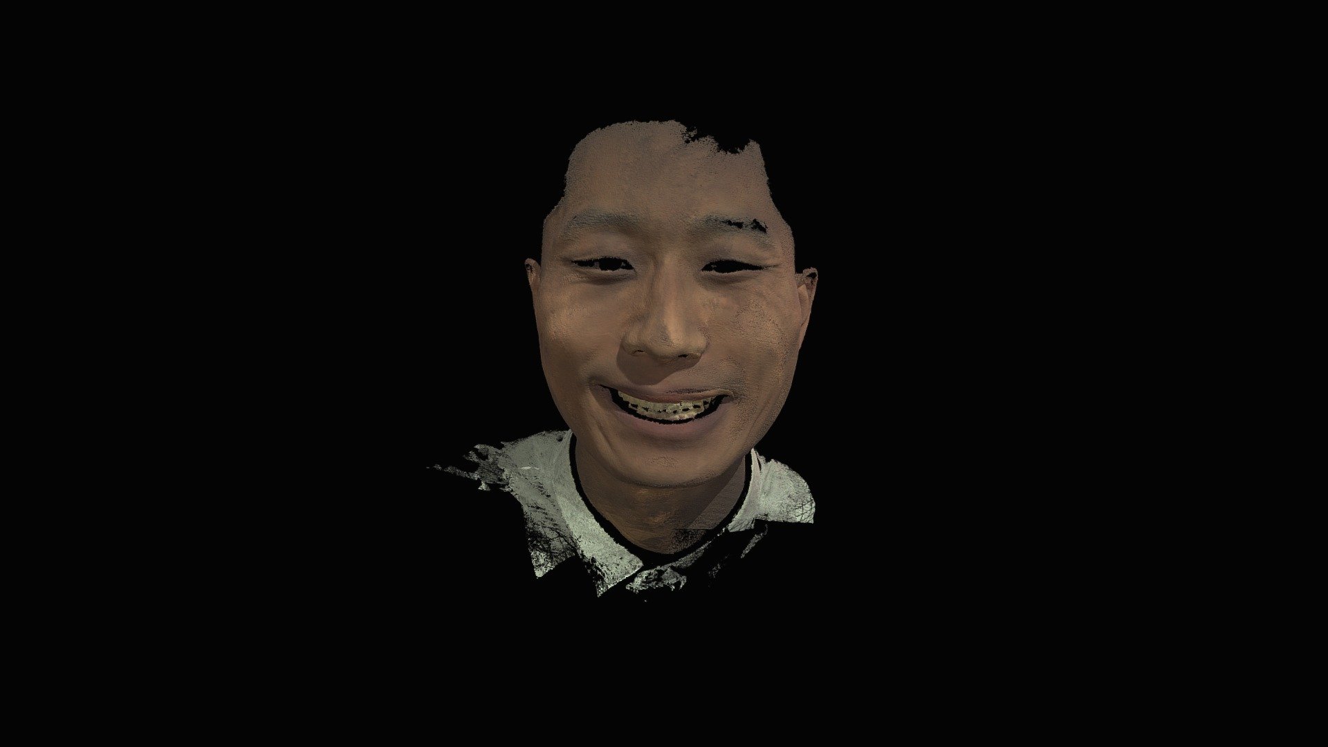 Human Face with Teeth