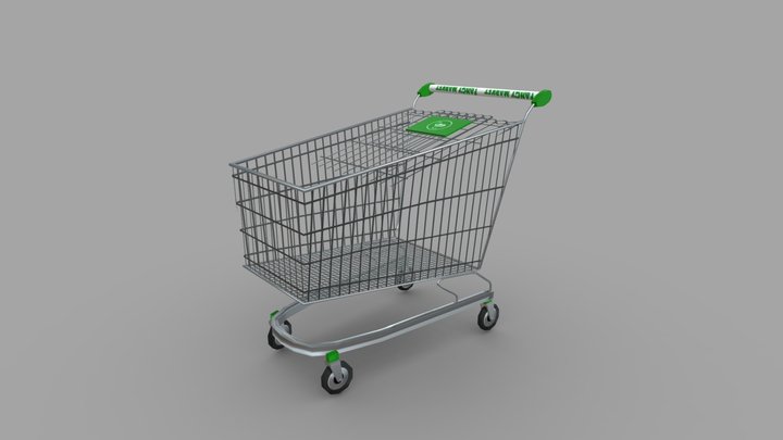 Shopping cart (opened) 3D Model