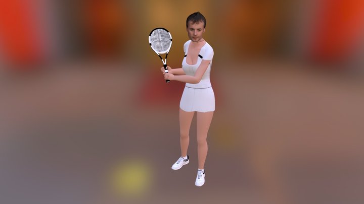 047_TennisWomen 3D Model