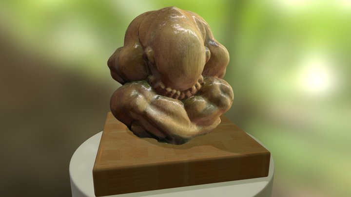 Sad Buddha 3D Model