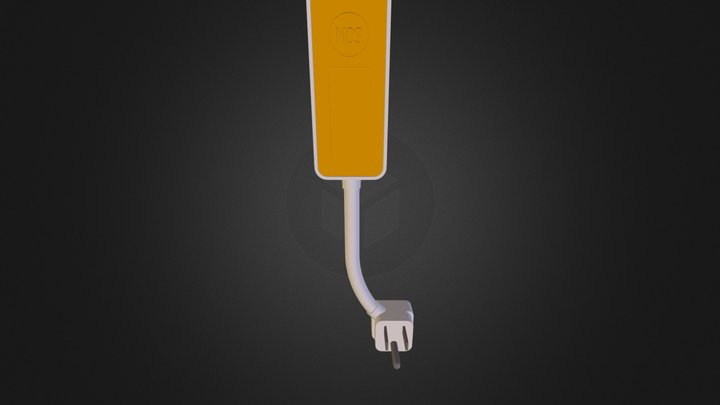 White MOS Reach 45 degree plug 3D Model