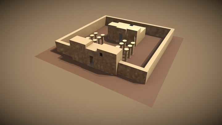 Egyptian Temple Complex [Game Asset] 3D Model