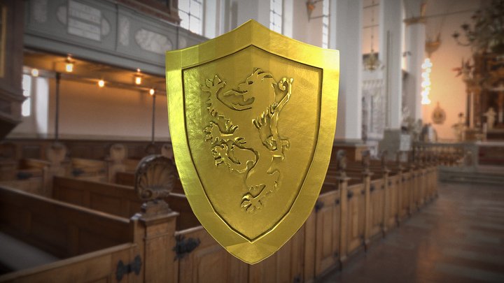 Shield Lion 3D Model