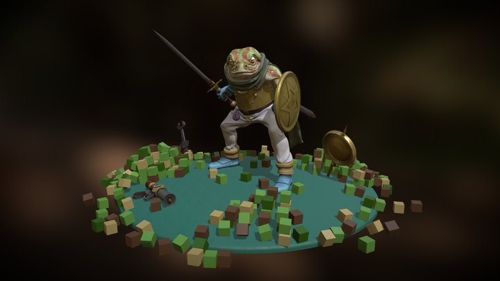Retrogasm 2019 - Kaeru from Chrono Trigger 3D Model