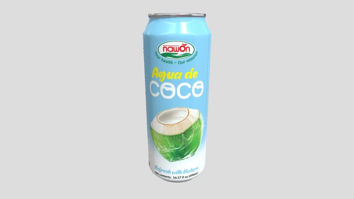 Nawon Agua de coco Pure Coconut Water 500ml 3D Model