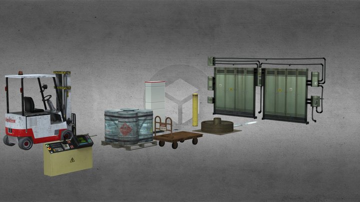 Black Mesa Props 3D Model