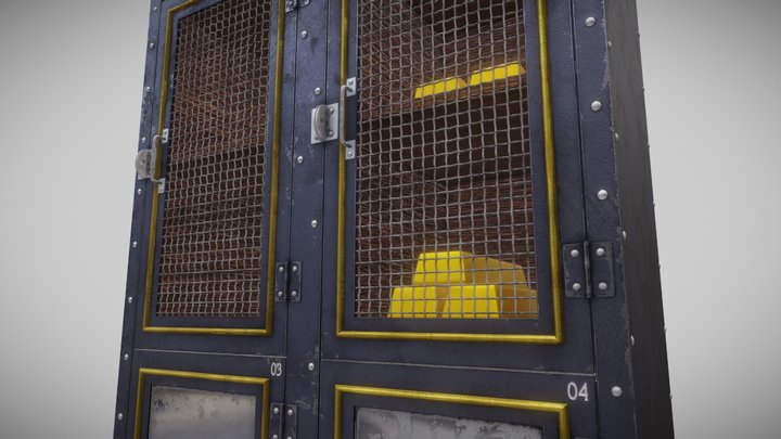 Victorian Police Locker 3D Model