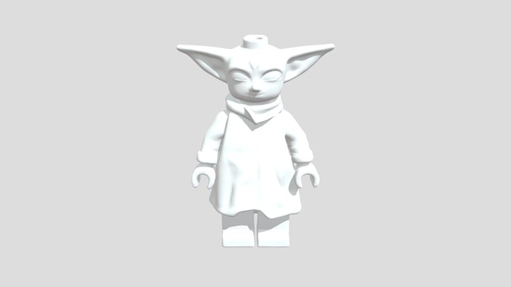 Baby Yoda Grogu LEGO style 3D printable model