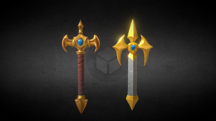 Free Asset Weapon Stylized_ Sketchfab 3D Model