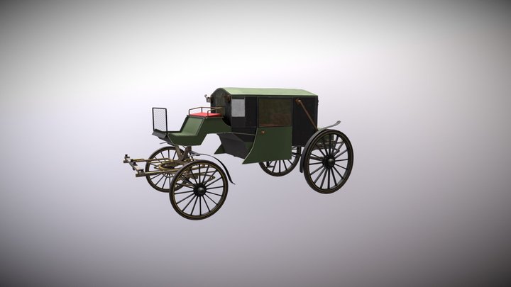 Vintage Carriage 3d Model 3D Model