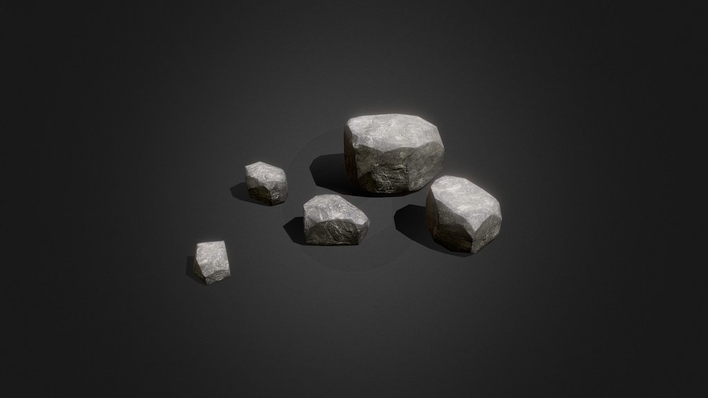 Small rocks — low-poly environment 3D model by DJMaesen