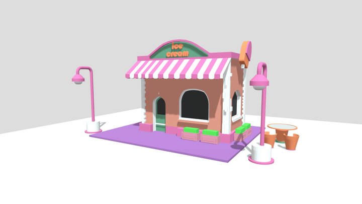 ice cream shop 3D Model