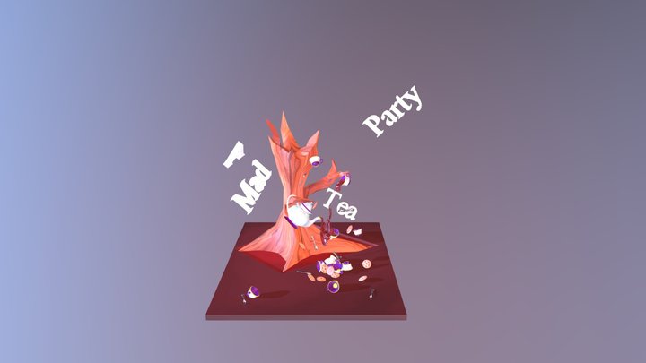 A Mad Tea Party 3D Model