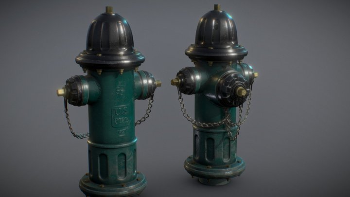 American fire hydrant 3D Model