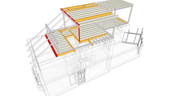 26 Chartfield Road - loft structure 3D Model